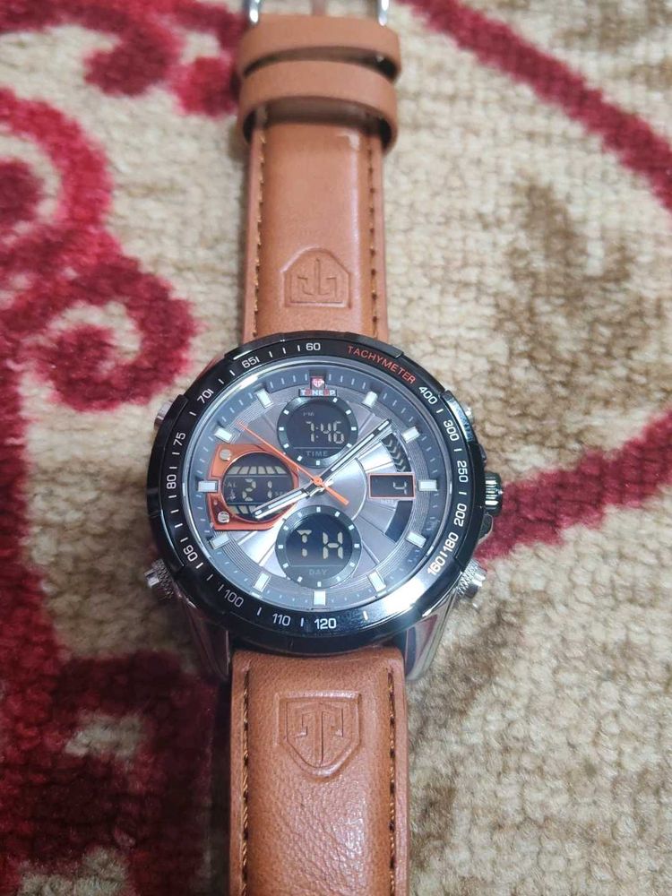 TUNEUP Brown Leather Watch