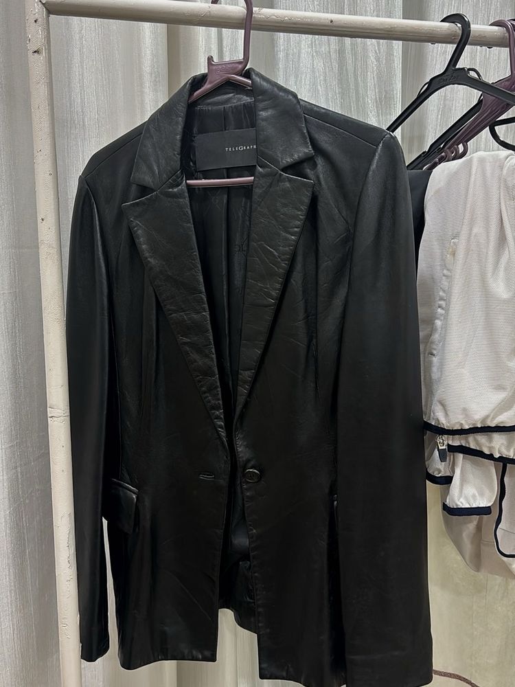 Black Leather Blazer