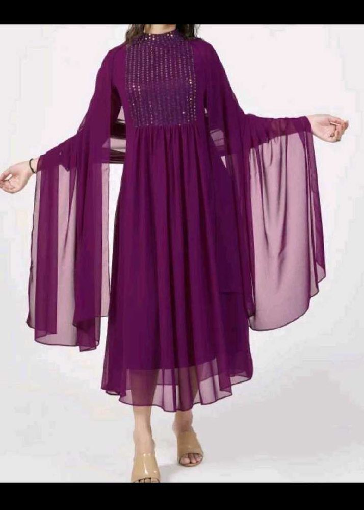 Beautiful Purple kurta with Dupatta.