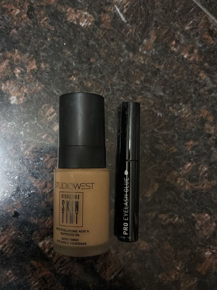 Studio West Skin Tint &amp; Swiss Beauty Eyelash Glue