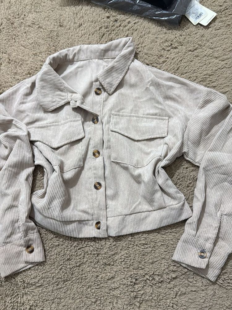 Corduroy Cropped Jacket