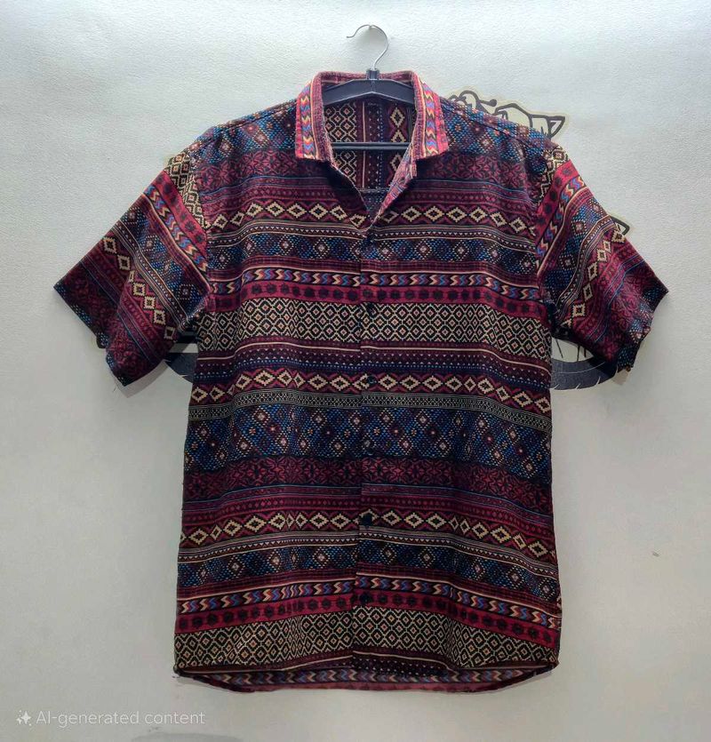 Patterned Short Sleeve Shirt