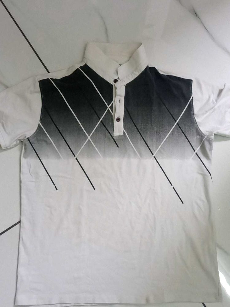 Stylish White Polo Shirt
