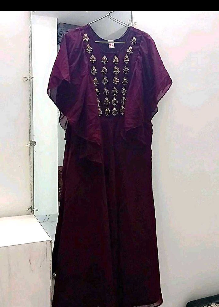 Ethnic Gown With Gold Embellishments