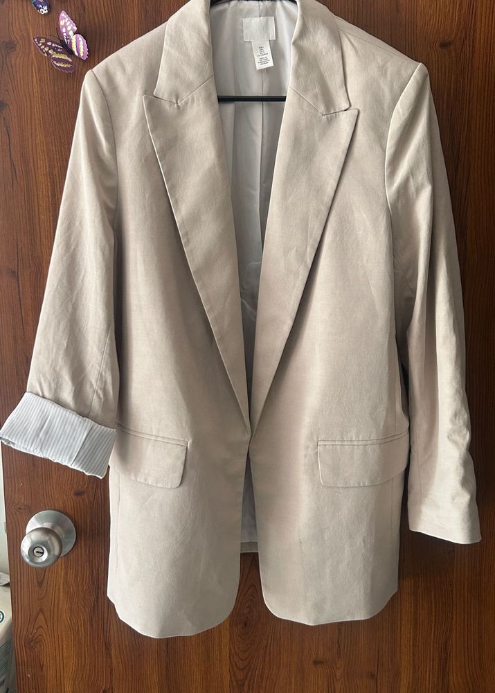 Beige linen H&amp;M Blazer