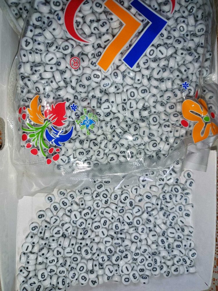 Number Beads for Crafting