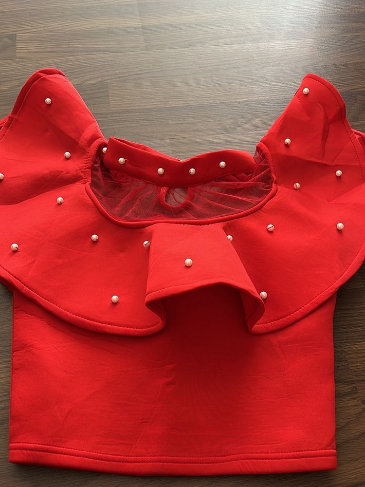 Blood Red Crop Top
