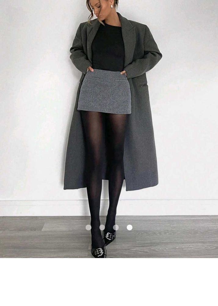 Urbanic Dark Grey Mini Skirt With Attached Shorts