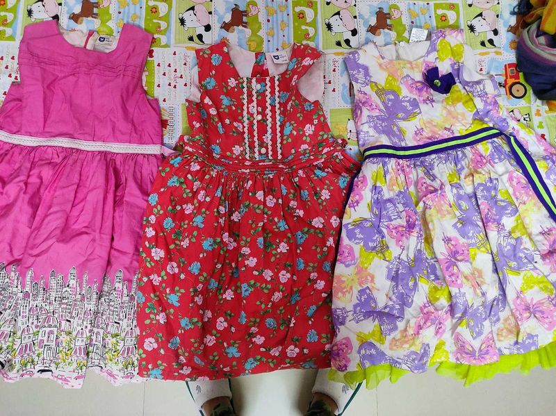 3 Home wear Cotton Frocks