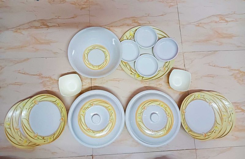 COMBO OF CERAMIC BOWLS 🥣 &amp; FAMILY DINNER SET 🍽️