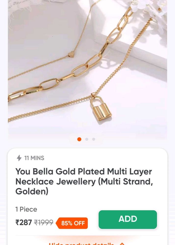 Aesthetic Silver Lock Neck Chain