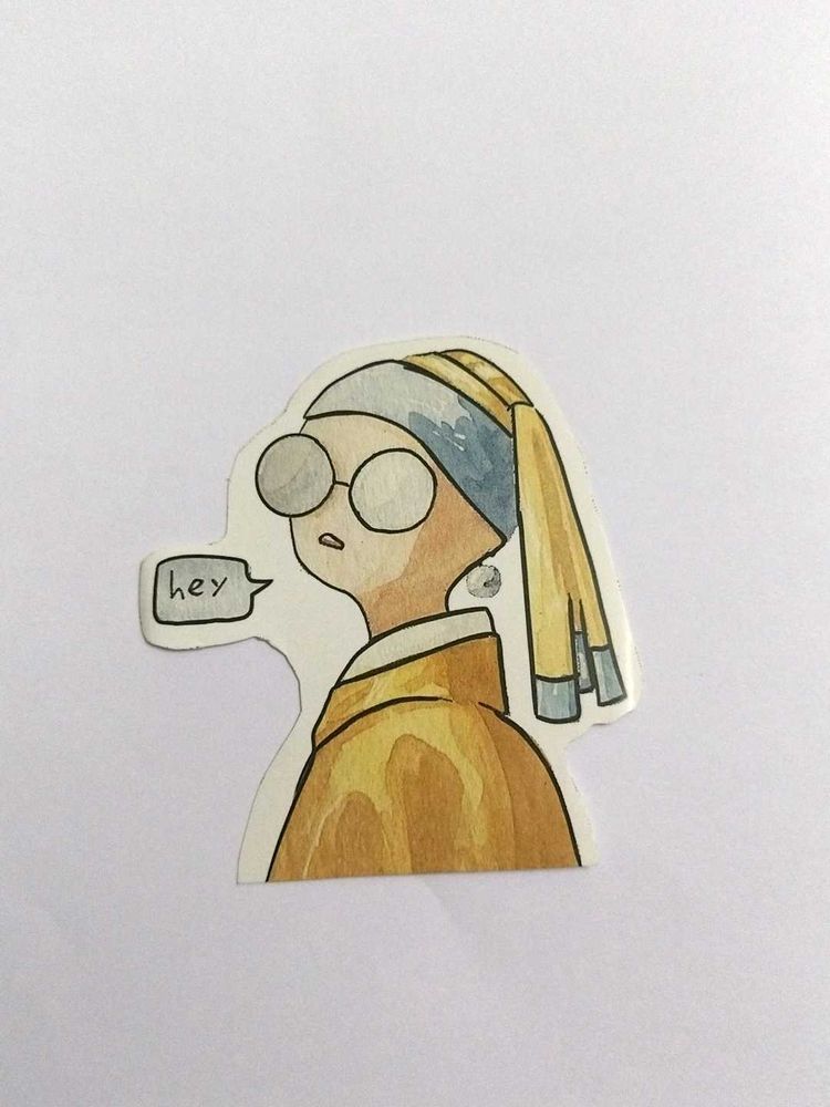 Girl With A Pearl Sticker