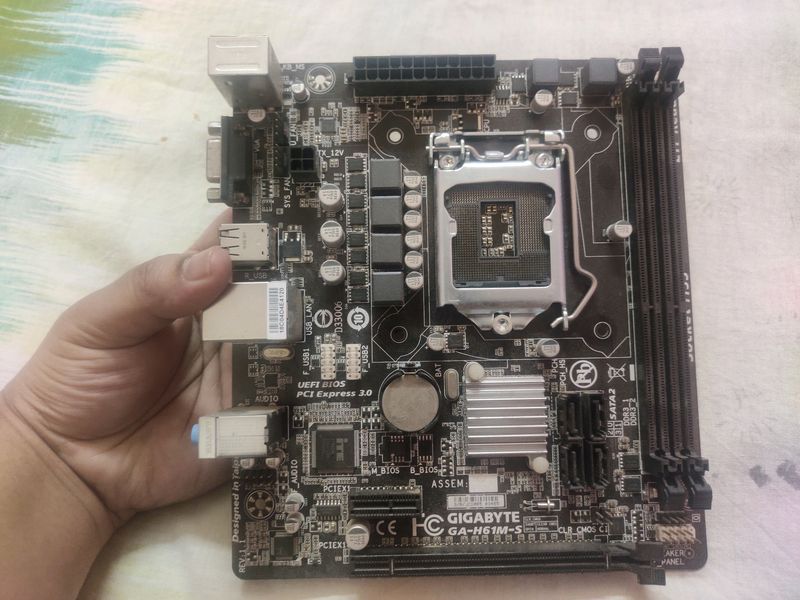 Gigabyte GA H61M-S Motherboard in fully Working &amp;
