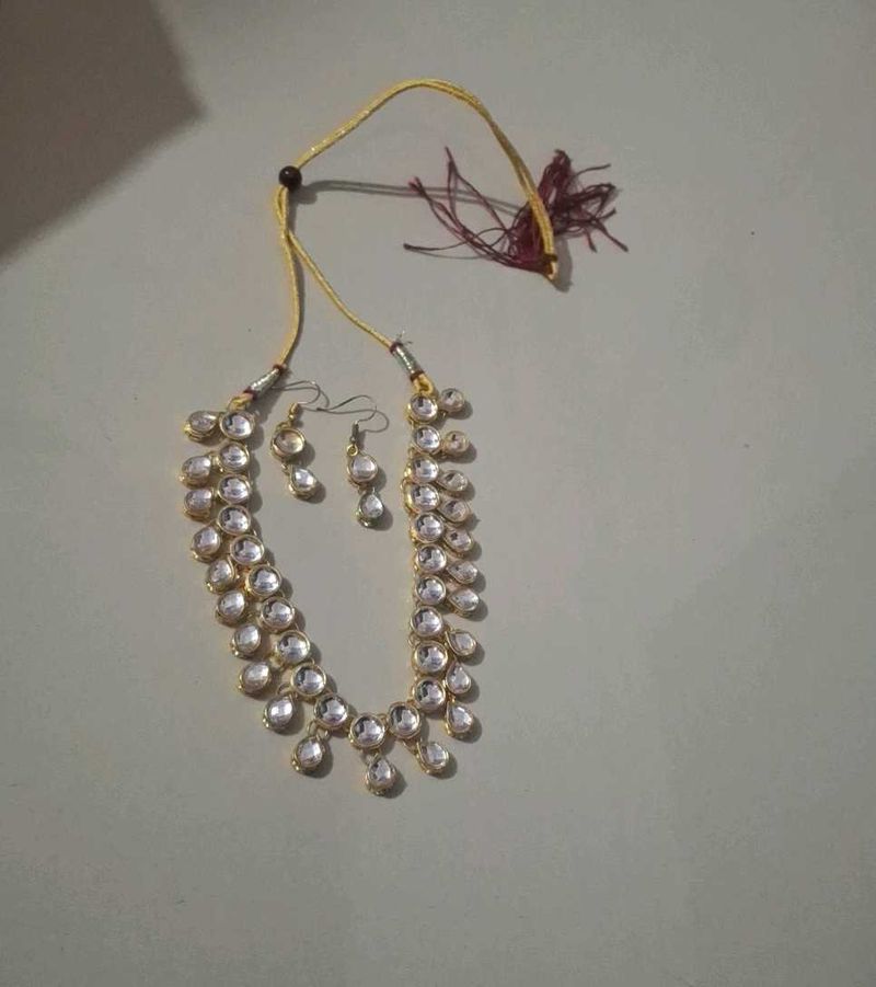 Diamond Necklace Set With Earing