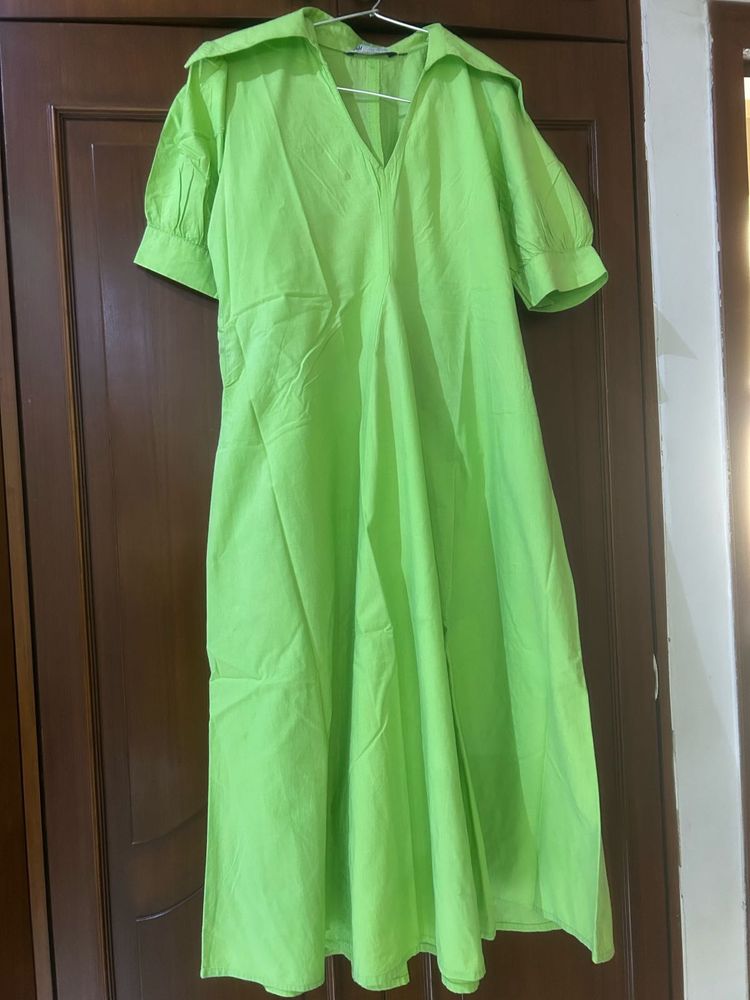 Green Zara Dress (no Discount)