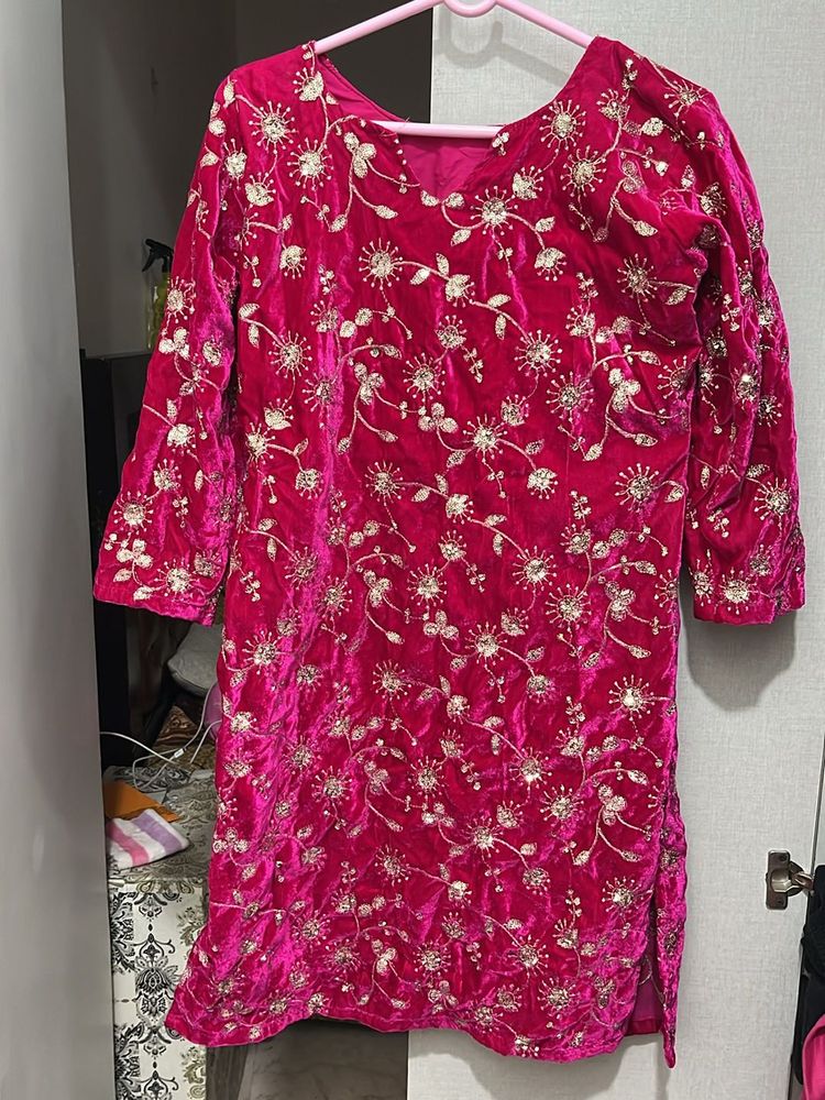 New Valvet Partywear 2 PCs Set For M &amp;L