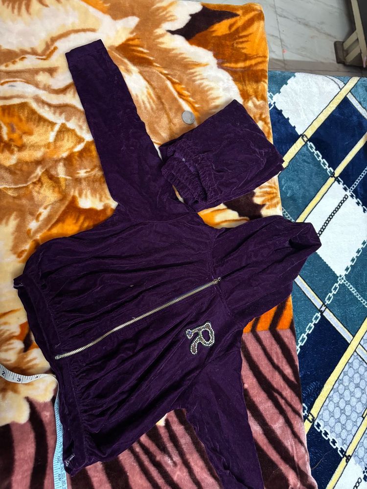 Purple Velvet Tracksuit