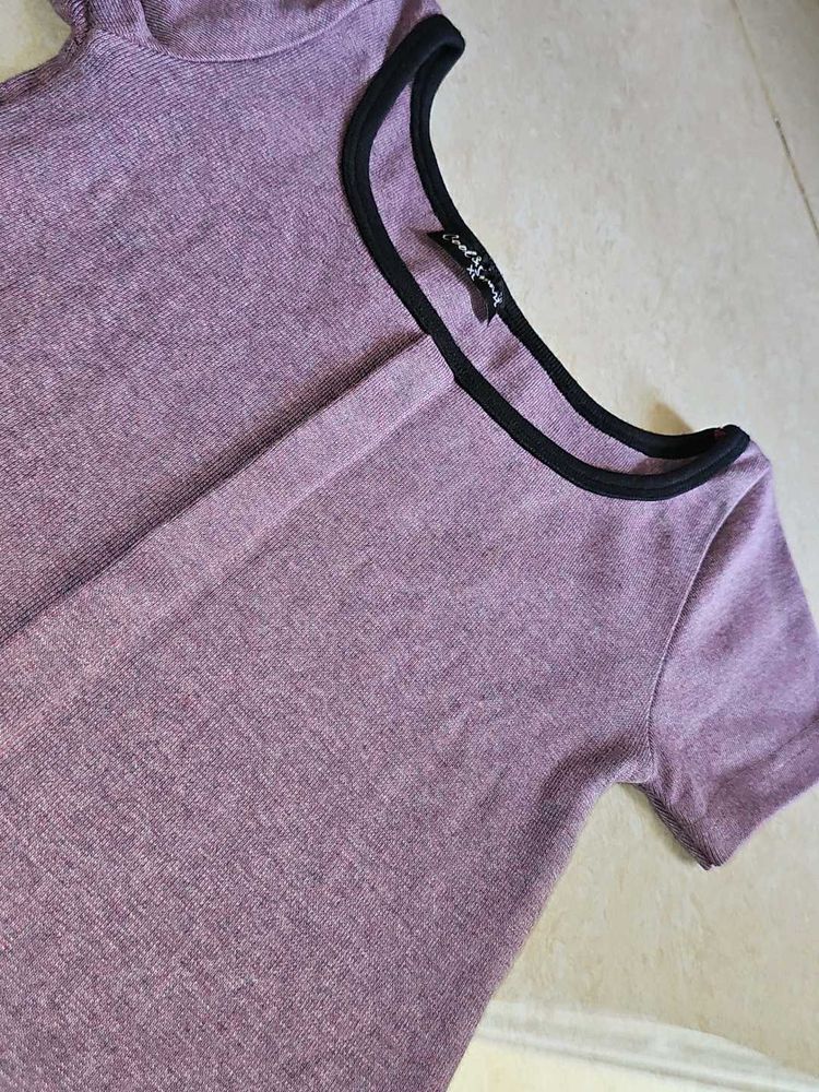 Purple Top with Black Trim