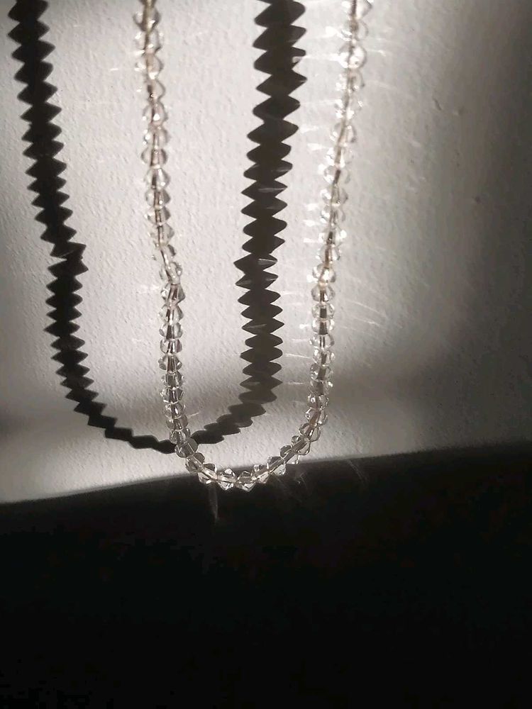 Aesthetic Transparent Crystal Necklace (Clean Girl