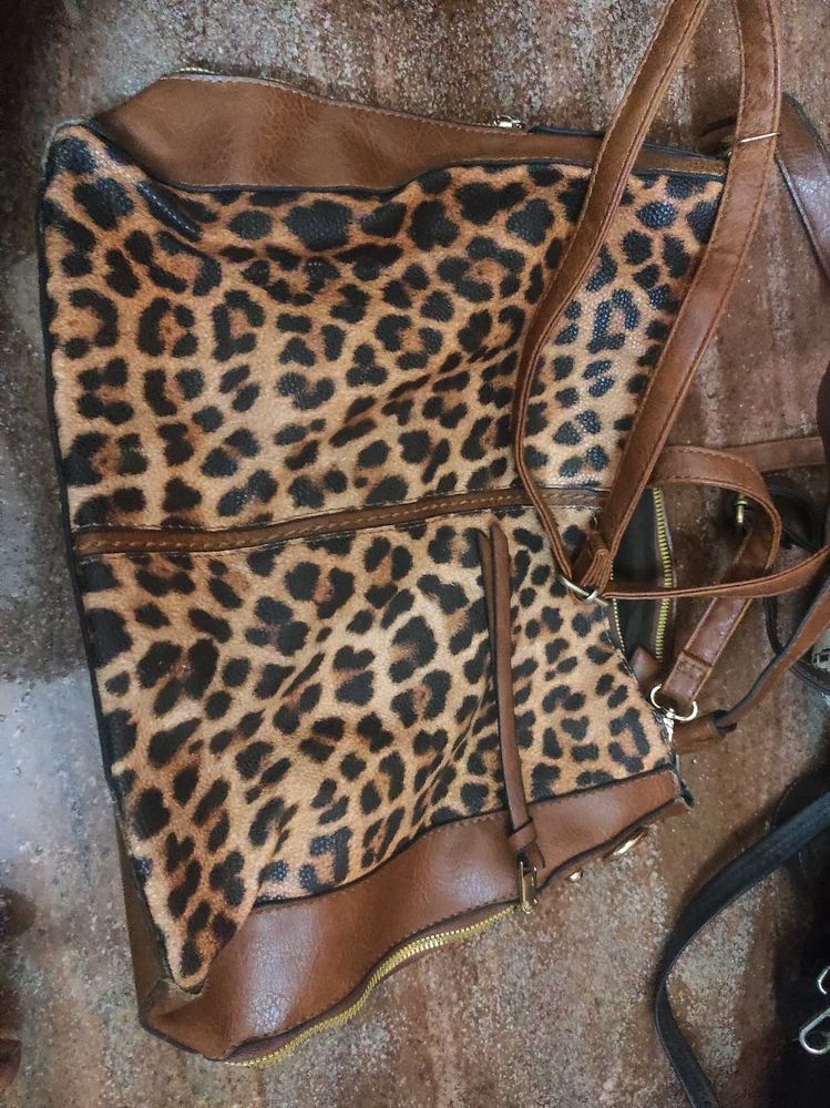 spacious Animal Print Backpack