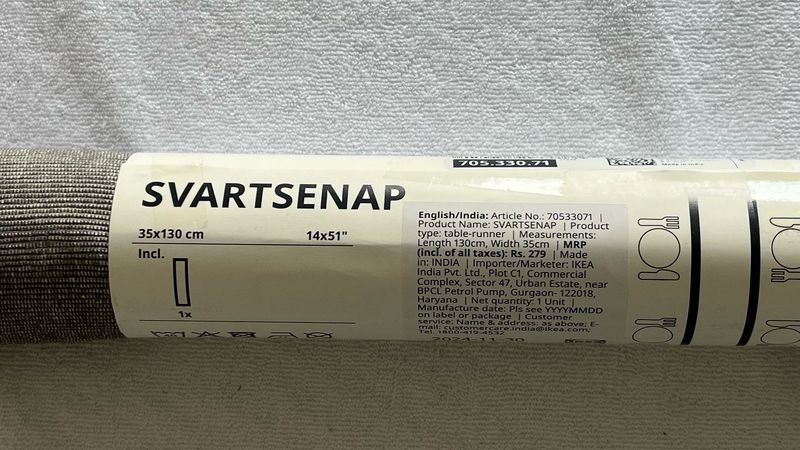 Ikea Svartsenap Table Runner