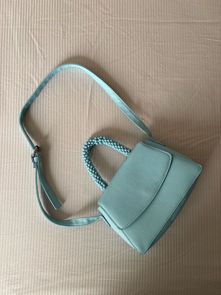 Light Blue Colour Sling / Hand Bag