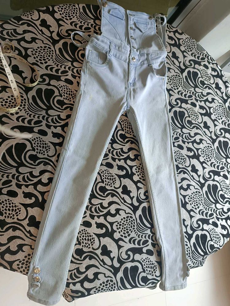 Light Blue Dungaree Jeans