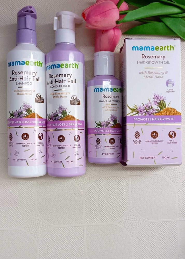Mamaearth Shampoo And Conditioner, Hair Growth Oil