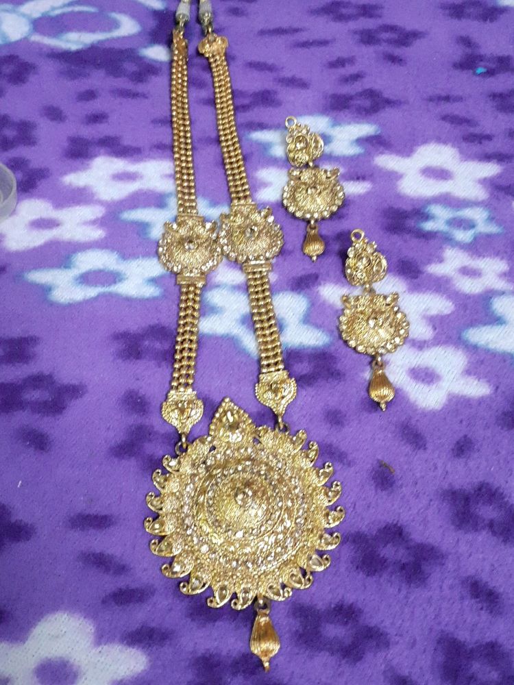 Elegant Party Accessories Long Neclace With Earrings