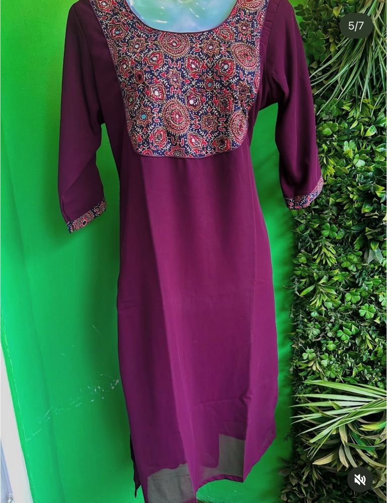 Not used Maroon Ethnic Kurta L to 3 XL