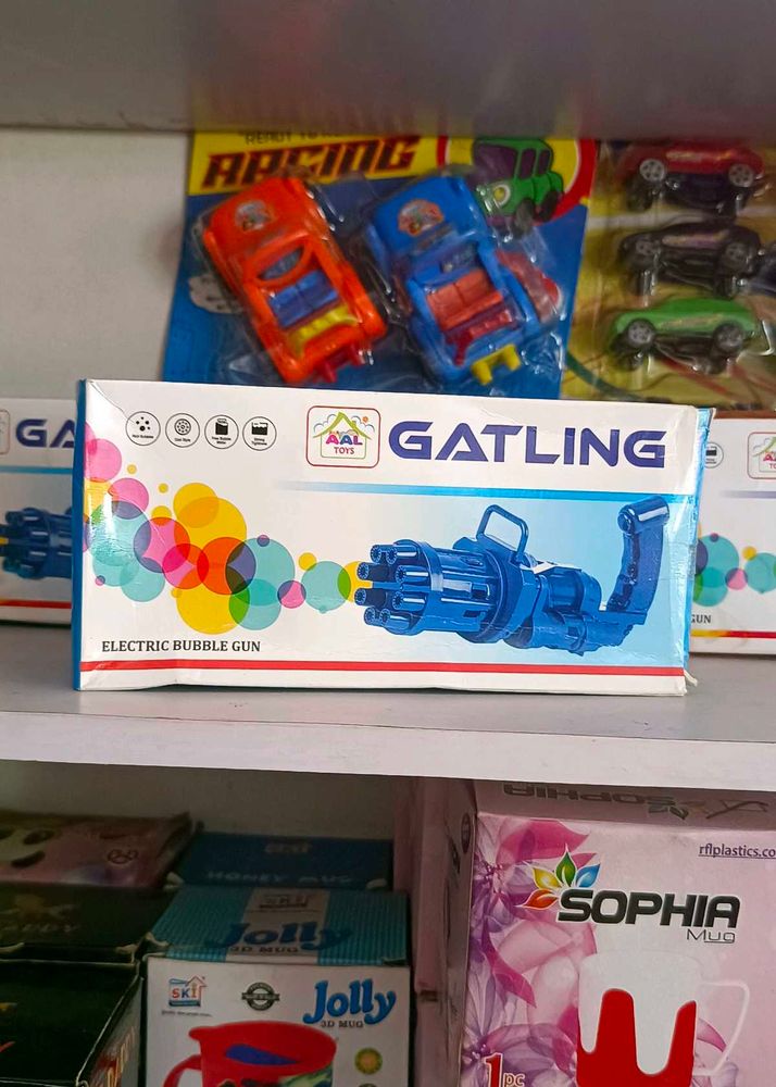 Gatling Electric Bubble Gun - Fun Toy!