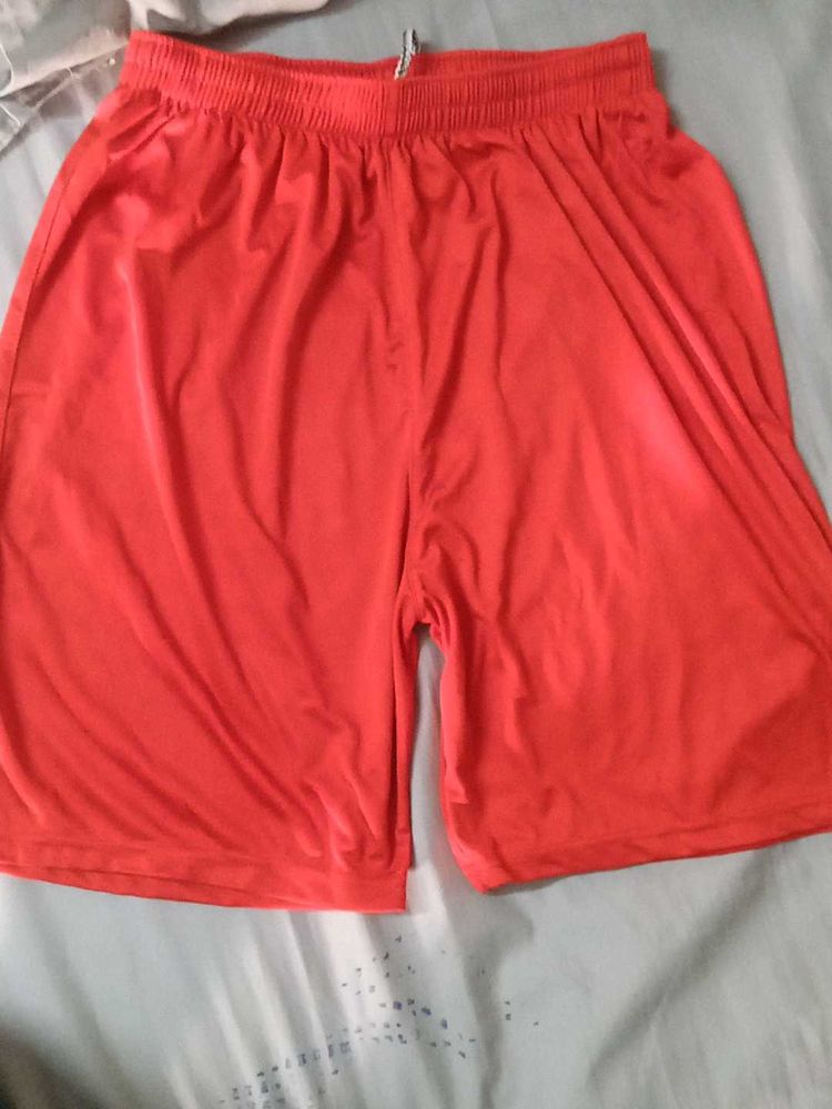 Red Casual Shorts