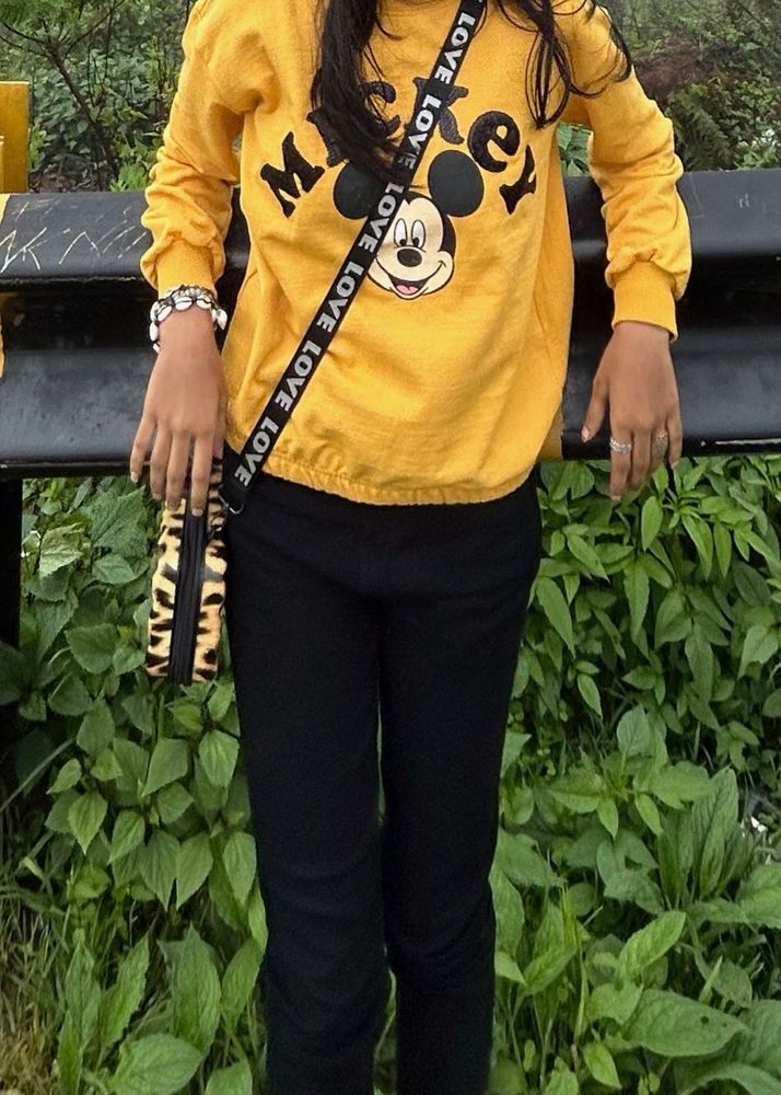 Mickey Mouse Yellow Sweatshirt