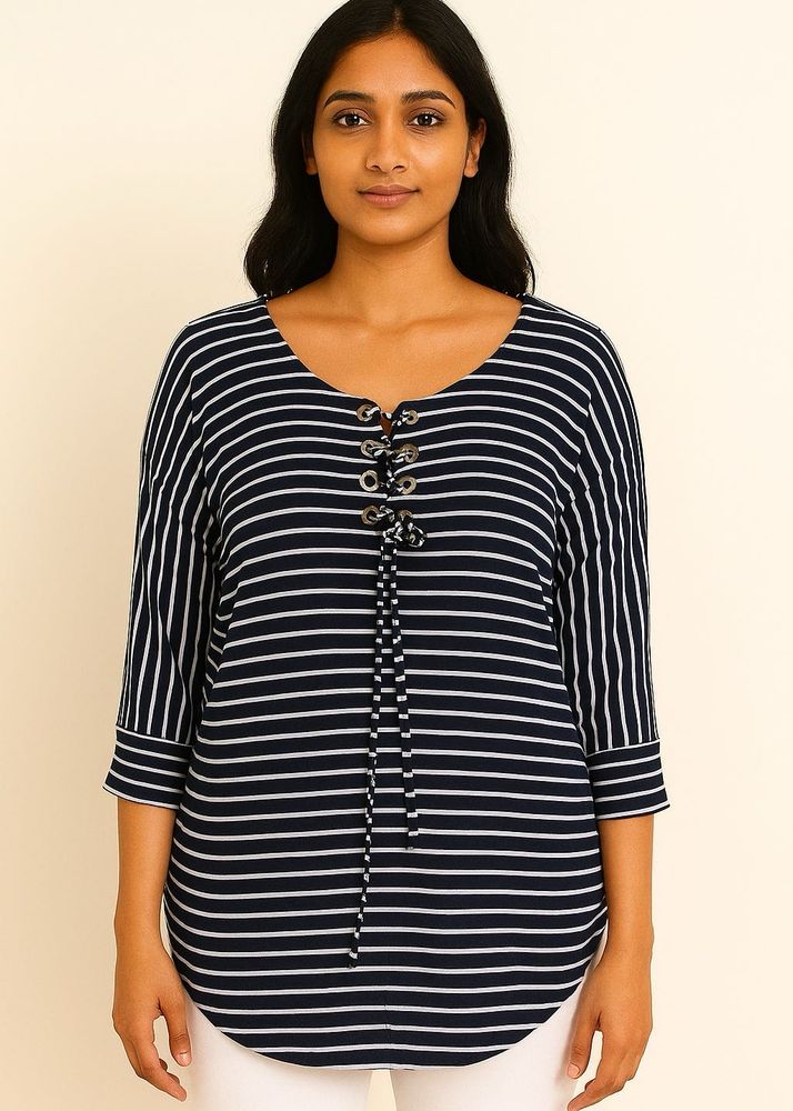 Striped V-Neck Top