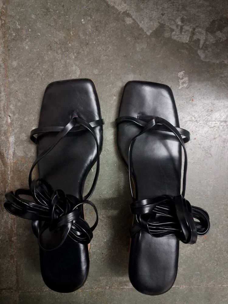 Black Strappy Sandals