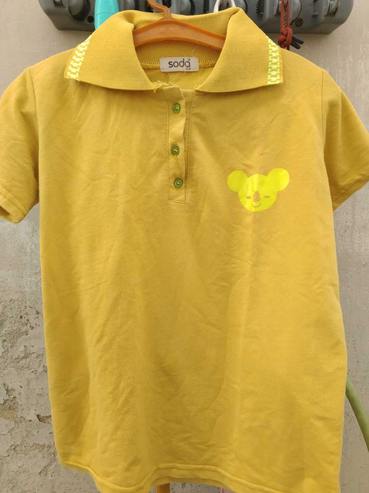 Cute Yellow Polo Tee
