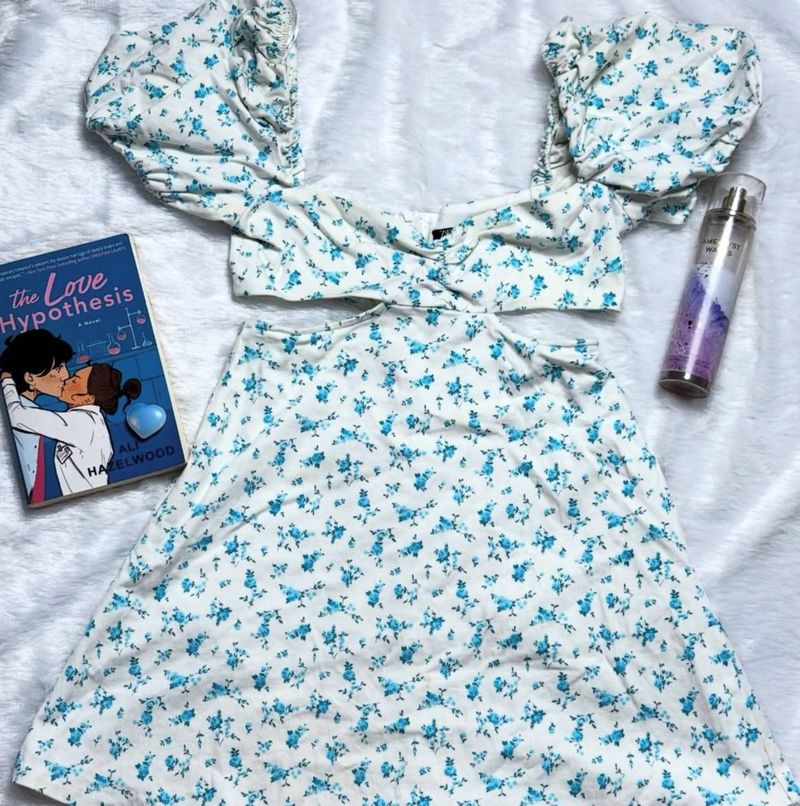 Floral zara Cutout Mini Dress