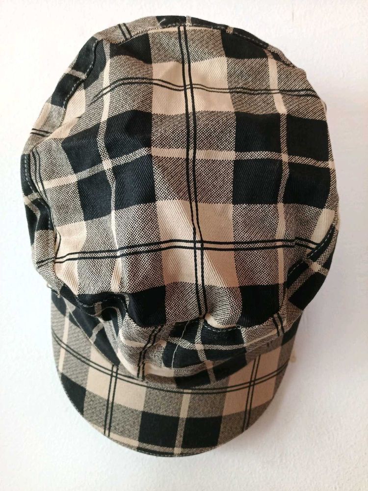 Plaid Pattern Cap
