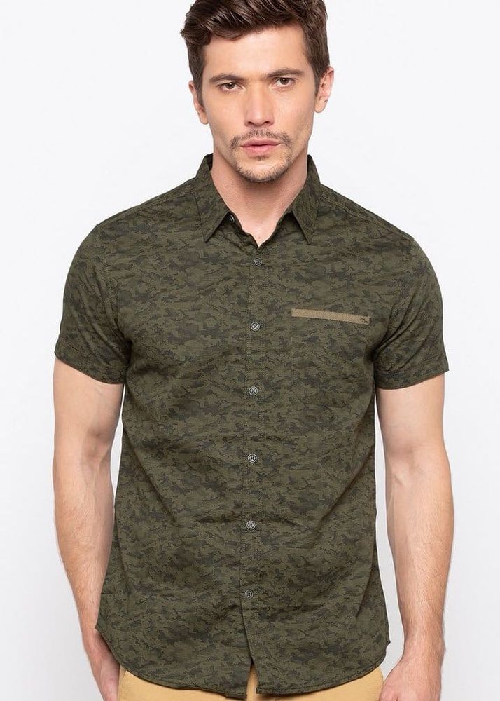 Olive Spykar Brand Shirt