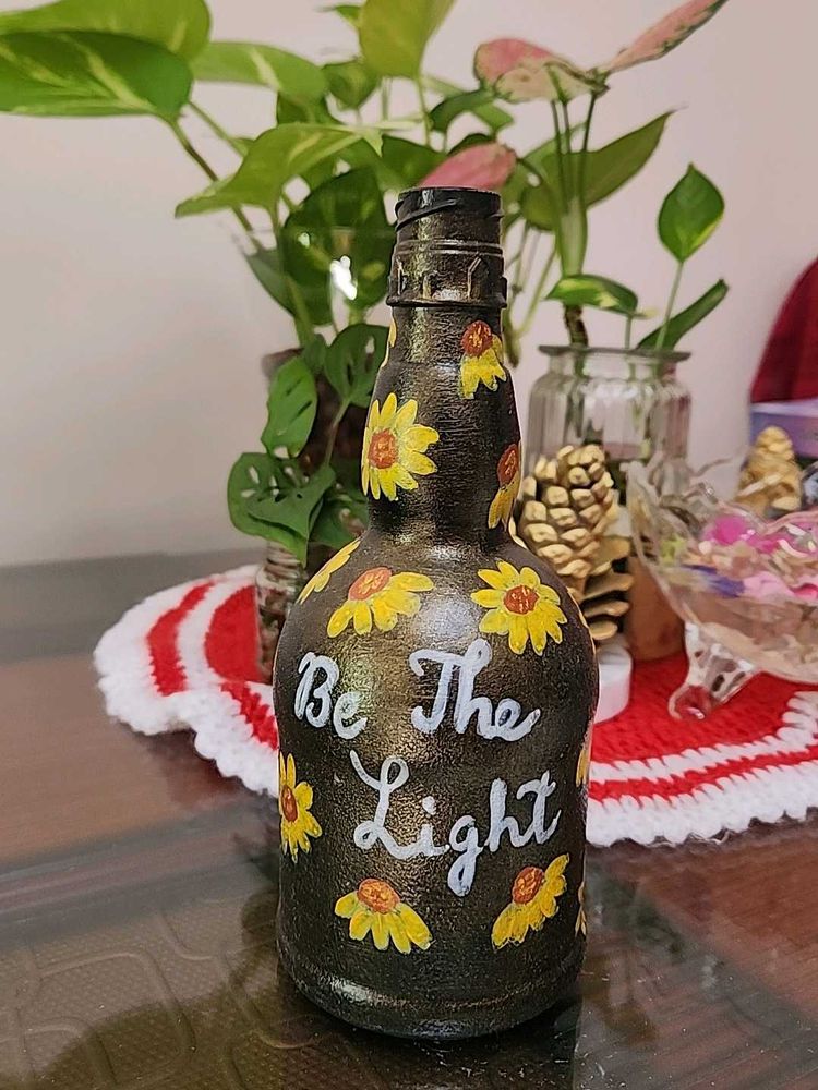 Handpainted Bottle Art