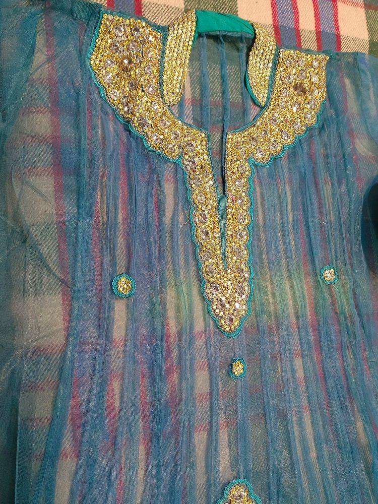 Pheroji Suit Net With Slives No Bottm N