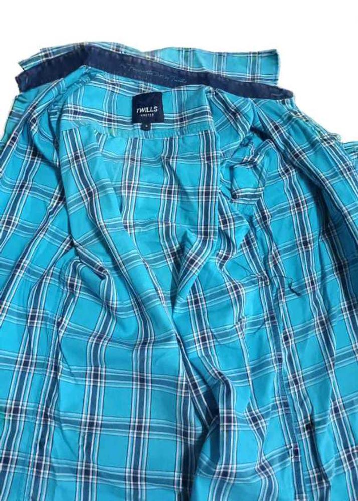 Twills Blue Plaid Button-Down Shirt