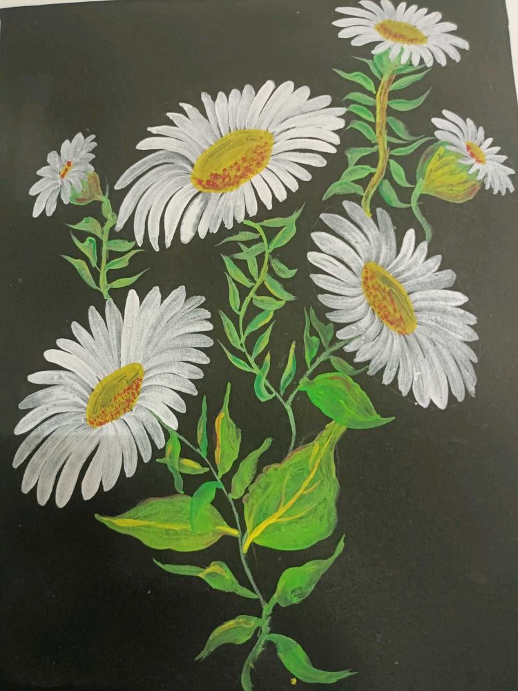 Daisy Flower Painting