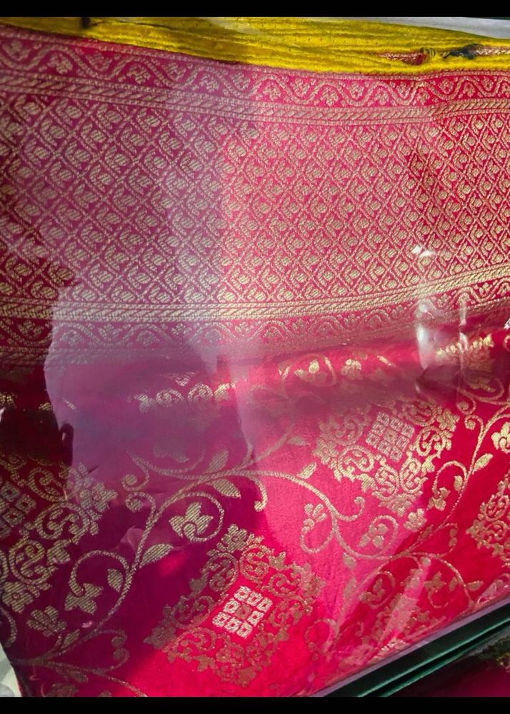 Red &amp; Gold Banarasi Saree