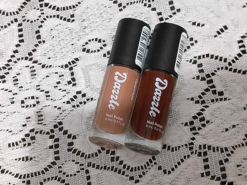 Miniso Nail Polish (Nude &amp; Chocolate Brown)