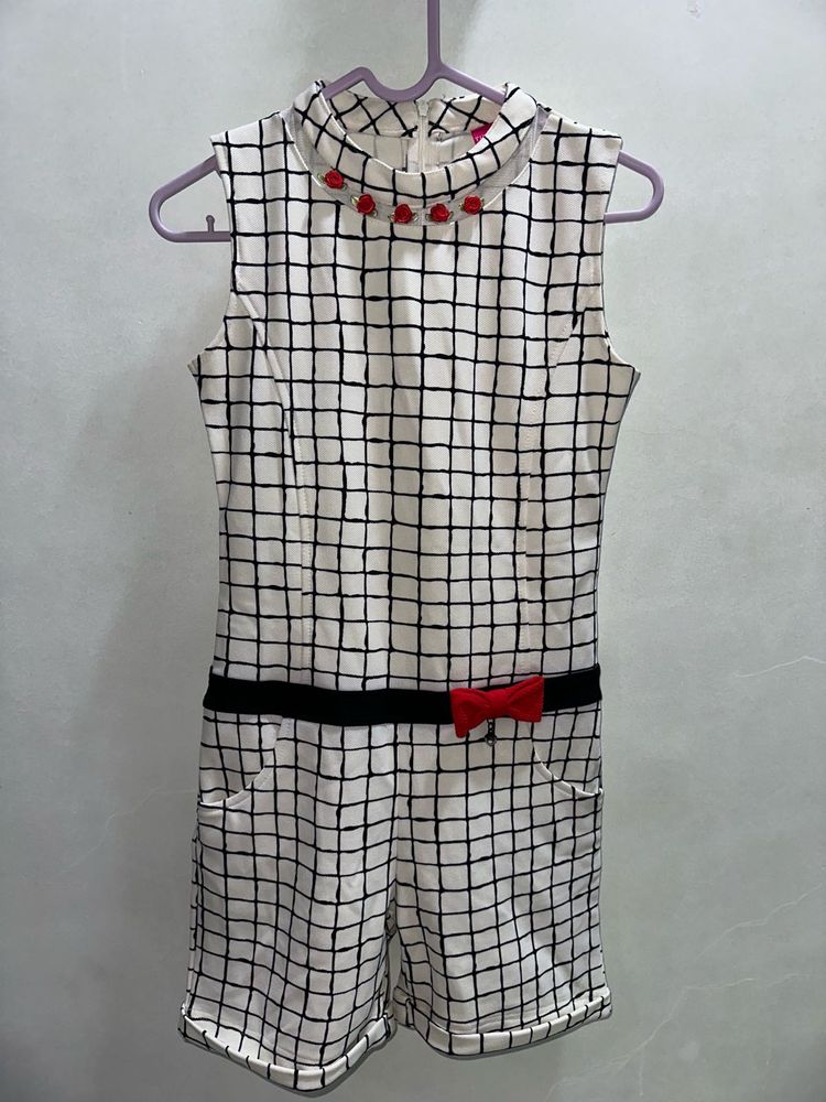 Kids Checkered Romper - Size 38