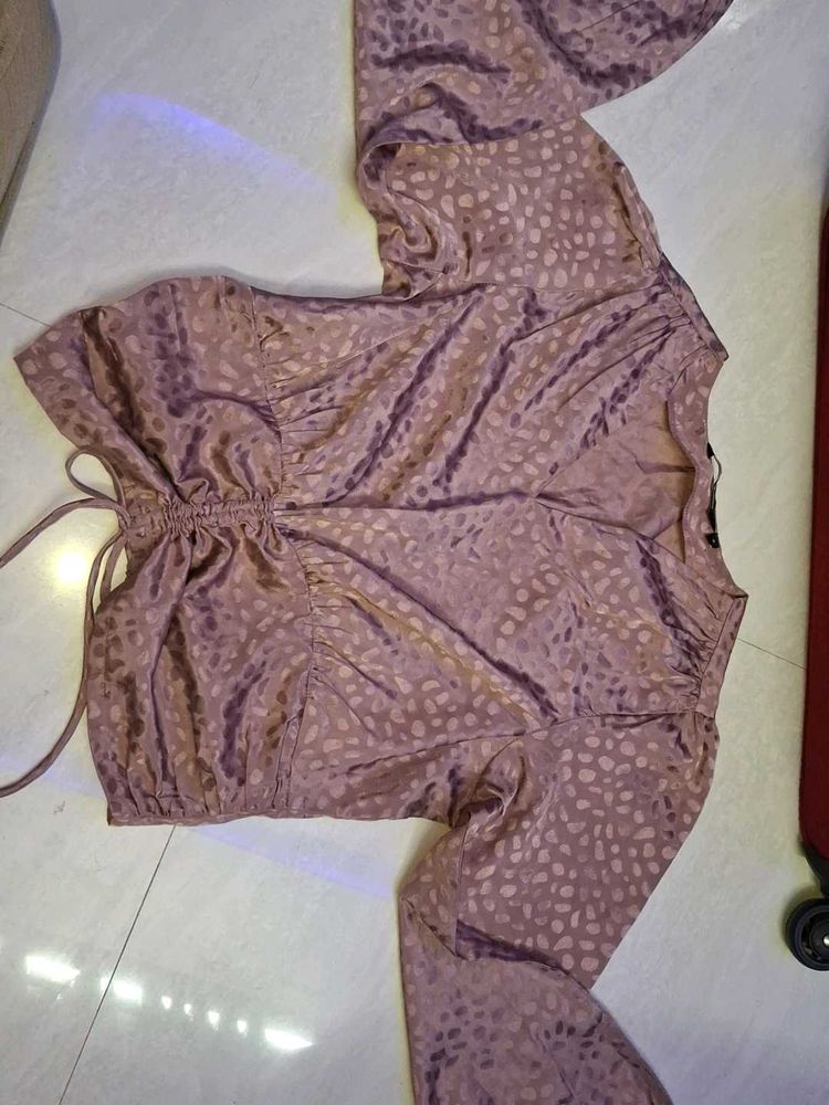 Mauve Animal Print Top