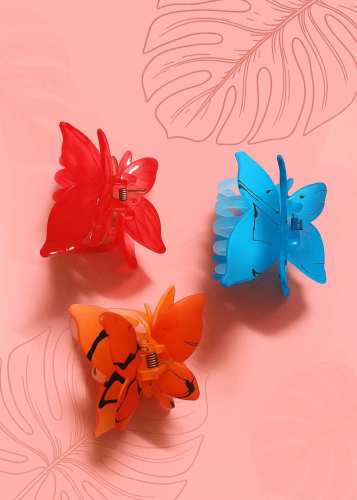 Butterfly Hair Claw Clip Set 3