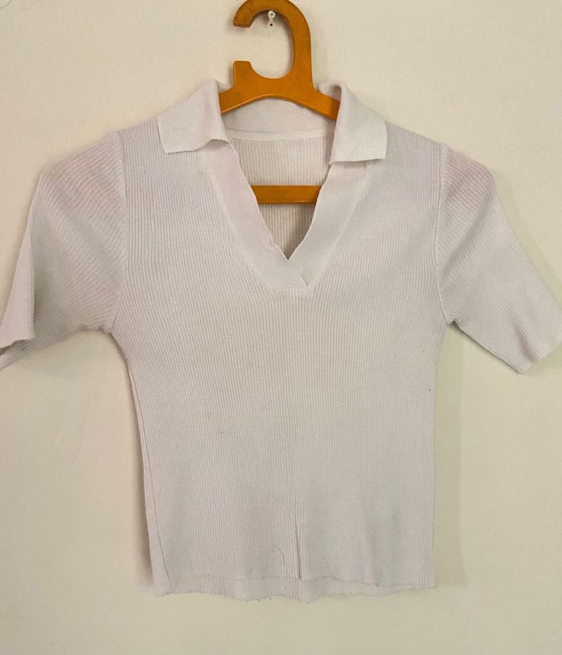 White Crop Top