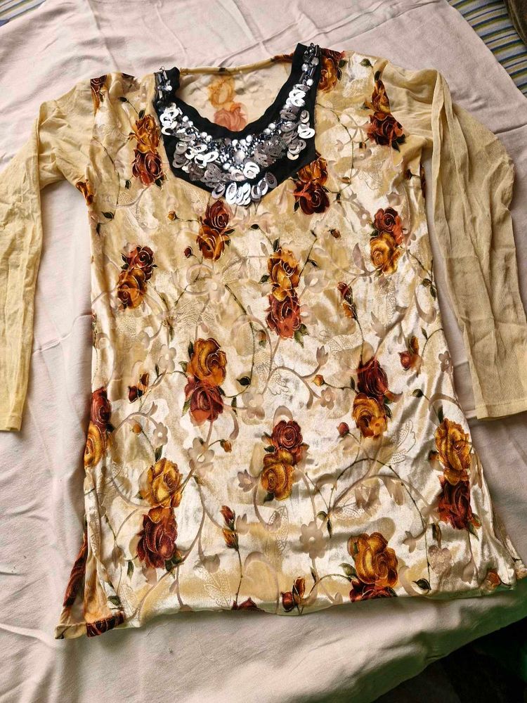 Elegant Floral Print Tunic